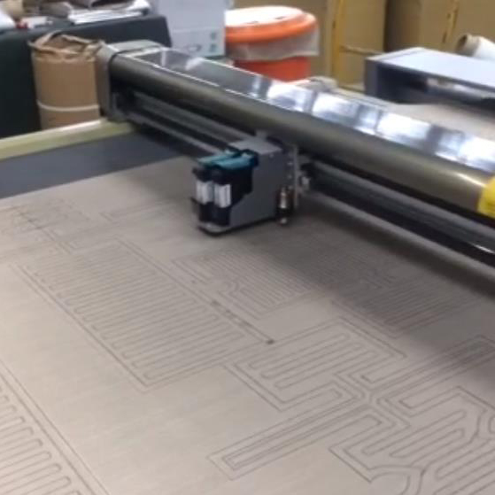 Flat inkjet cutting machine video